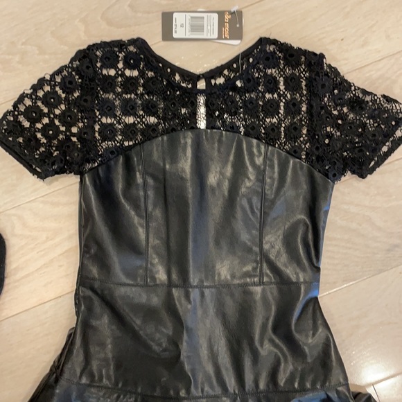 Ella Moss black vegan leather dress. So gorgeous!!! Size 10/12. NWT! - Picture 4 of 8